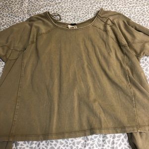 Free People Size Small Bell Crop Sweatshirt